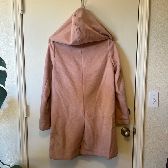 NWT Sam Edelman Shawl Collar Hooded Coat in Blush - Picture 2 of 16